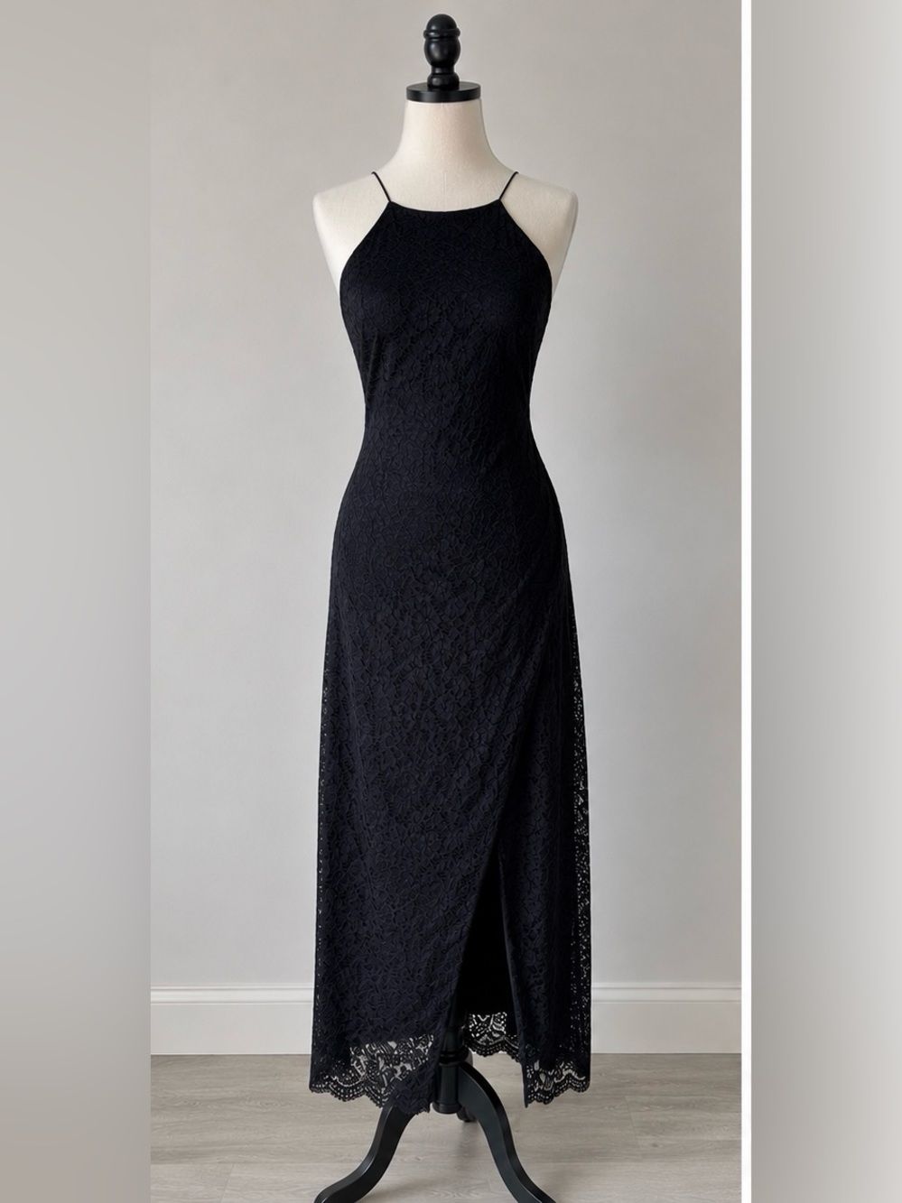 Love by Design NWT Black Vesta Lace Maxi Dress L